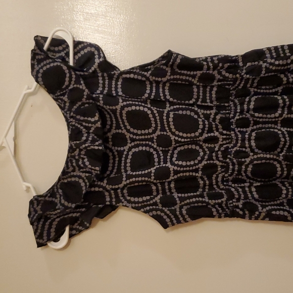 Old Navy black with gray sleeveless midi dress - Picture 4 of 6